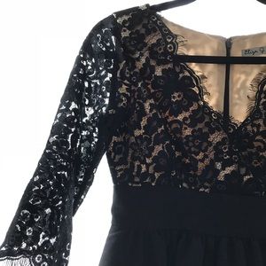 Eliza J black lace dress 4 petite
